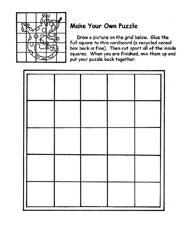 Make Your Own Puzzle Coloring Page